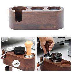 Porte-filtre à Café Tamper Support En Bois Espresso Tamper Tapis 3 Trous 58mm pas cher