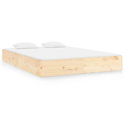 Maison Chic Lit adulte - Lit simple Cadre de lit,Structure du lit Contemporain bois massif 150x200 cm très grand -MN97495