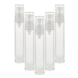 5 Pièces 12ml Pompe Airless Tubes Airless Lotion Crème Voyage Bouteilles