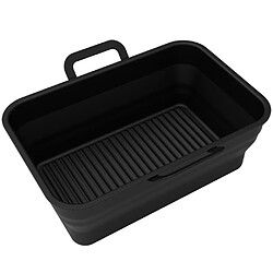 INF Bol carré pliable en silicone pour friteuse à air, paquet de 2 Black pas cher