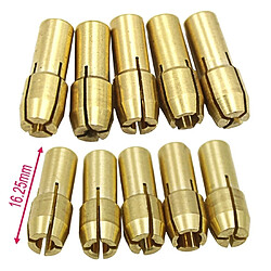 Acheter Wewoo 11 PCS Écrou de serrage en cuivre à trois griffes pour raccords broyeur électrique diameter Diamètre d'alésage: 3.0mm