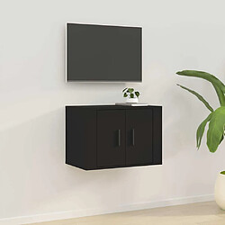 Maison Chic Meuble TV scandinave mural Banc TV suspendu pour salon - Noir 57x34,5x40 cm -MN88954