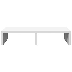 Avis vidaXL Support de moniteur blanc 50x27x10 cm bois d'ingénierie