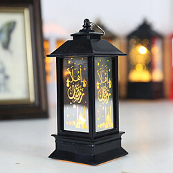 Avis Ramadan Eid Al-Fitr Décoration Crescent Moon Star Lantern LED Lumières Noir S