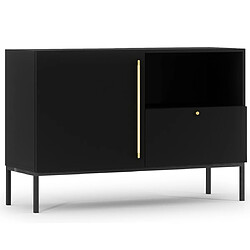 Bestmobilier Felicia - buffet bas - noir - 120 cm