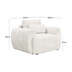 Acheter Bestmobilier Mahina - fauteuil - en tissu bouclette