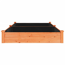 Maison Chic Jardinière,Lit surélevé de jardin - Bac à fleurs - pot de fleur doublure 240x120x25 cm bois massif sapin -GKD53657 pas cher