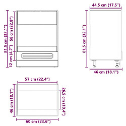 vidaXL Armoire à four Kalmar blanc bois d'ingénierie pas cher