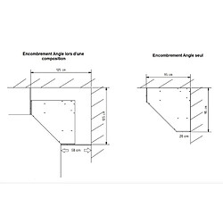 Inside 75 Composition d'angle dressing DINGLE blanc pas cher