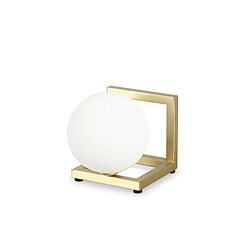 Ideal Lux Lampe de table Globe en laiton, interrupteur intégré