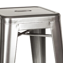 Tabouret de bar VANTAGGIO HIGH métallique platinium hjh OFFICE