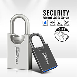 Wewoo Clé USB STICKDRIVE 32 Go USB 3.0 haute vitesse Creative Love Lock U disque métallique Noir