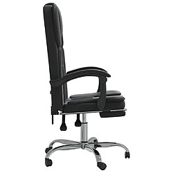 Avis vidaXL Fauteuil inclinable de bureau Noir Similicuir