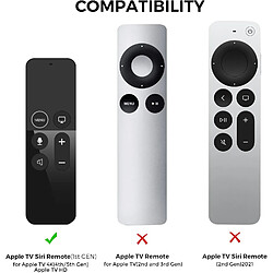 SANAG Coque Protectrice Pour Apple Tv Siri Remote [1Ère Gen] Avec Airtag Holder, Housse En Silicone Antiderapante Compatible Avec Apple Tv Hd 2016 / Apple Tv 4K 2017 [1Ère Generation](Bleu Nuit)