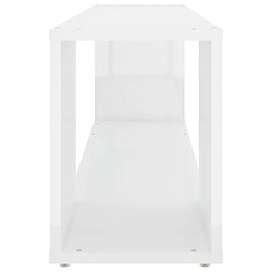 Acheter Maison Chic Meuble TV scandinave - Banc TV pour salon Blanc brillant 100x24x32 cm Aggloméré -MN54933