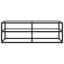 Maison Chic Meuble TV scandinave - Banc TV pour salon noir avec verre trempé 120x40x40 cm -MN83589