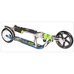 Hudora Trottinette Aluminium Big Wheel 205 vert et bleu.