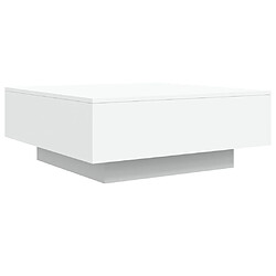 Avis Maison Chic Table basse pour salon | Table à café avec lumières LED blanc 80x80x31 cm -GKD40572