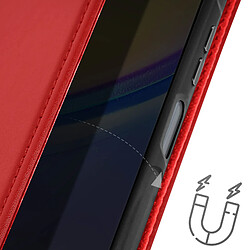 Avizar Housse pour Samsung Galaxy A15 5G Cuir Véritable Porte-carte Rouge pas cher