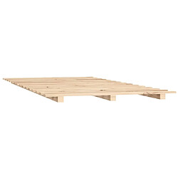 Acheter Maison Chic Lit adulte - Lit simple Cadre de lit,Structure du lit Contemporain 140x190 cm bois de pin massif -MN67285