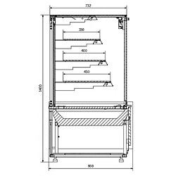 Vitrine Réfrigérée Vitrée Néro 1.0 - 937 mm largeur - Combisteel