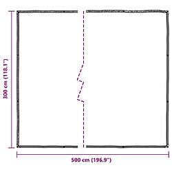 vidaXL Bâche transparente avec œillets 3x5 m polyéthylène pas cher