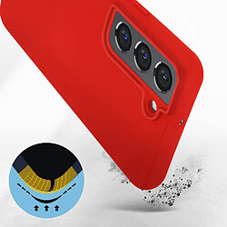 Avis Avizar Coque Samsung Galaxy S22 Silicone Semi-rigide Finition Soft-touch Fine Rouge