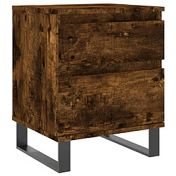 vidaXL Table de chevet chêne fumé 40x35x50 cm bois d’ingénierie