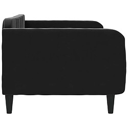 Avis vidaXL Lit de repos sans matelas noir 90x190 cm velours