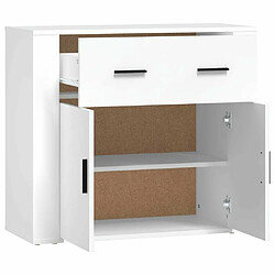 Acheter Maison Chic Commode Buffet - Meuble de rangement Blanc 80x33x70 cm Bois d'ingénierie -GKD64796