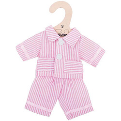 Bigjigs Toys Pyjama Rose - Poupée Douce 28 cm