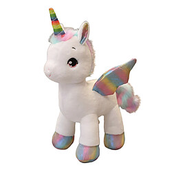 Acheter Mignon Arc-en-ciel Licorne Cheval Peluche Peluches Pour Enfants Fille Cadeau D'anniversaire Blanc