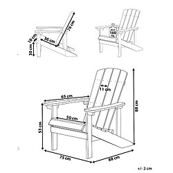 Avis Beliani Chaise de jardin ADIRONDACK Bois d'ingénierie Vert