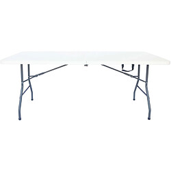 Habitat Et Jardin Table de jardin pliante Foldy - 180 x 74 x 74 cm - Blanc