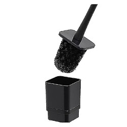 Universal Porte-brosse de toilette Porte-toilette de ménage Brosse de toilette perforée gratuite Brosse de toilette noire