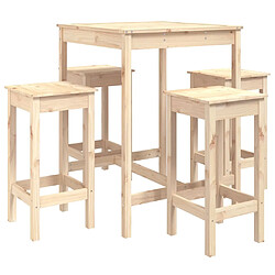 vidaXL Ensemble de bar de jardin 5 pcs bois de pin massif