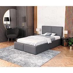 Avis Kids Literie Lit coffre Tesia 120x200 - Sommier inclus Gris foncé