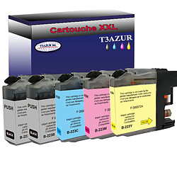 T3Azur Lot de 5 Cartouche compatible Brother DCP-J4120DW, DCP-J562DW, MFC-J1140W, LC223