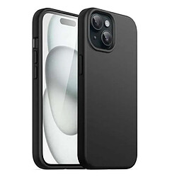 Htdmobiles Coque pour Apple iPhone 15 - housse etui silicone gel fine + verre trempe - NOIR