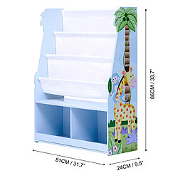 Acheter Etagère de rangement enfant garçon en bois Sunny Safari bleu Fantasy Fields TD-13410SS