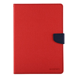 Wewoo Housse Étui rouge pour iPad Air 2 Cross Texture en cuir avec fente FANCY DIARY carte et titulaire porte-monnaie