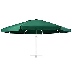 vidaXL Tissu de remplacement pour parasol d'extérieur Vert 600 cm