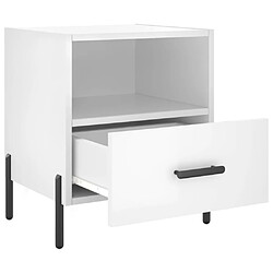 Acheter vidaXL Tables de chevet 2 pcs blanc brillant 40x35x47,5 cm