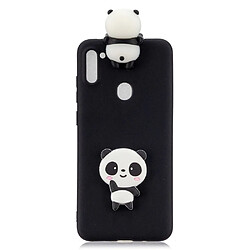 Coque en TPU Décor de poupée 3D souple panda/noir pour votre Samsung Galaxy A11