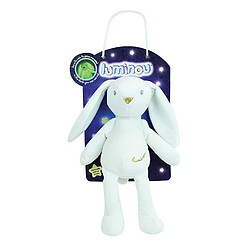 Jemini/Fun House Luminou peluche doudou lapin blanc tout doux lumineux +/- 20 cm