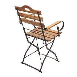 Mendler 2x chaise de jardin à bière HWC-J40, chaise de jardin, qualité gastro acacia certifié MVG ~ couleur naturelle