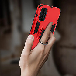 Avis Avizar Coque Realme 7 Pro Hybride Antichoc Bague Métallique Support Vidéo rouge