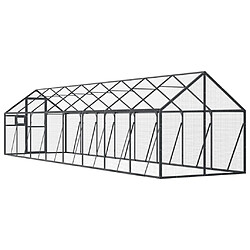 Acheter vidaXL Volière anthracite 1,79x8x1,85 m aluminium