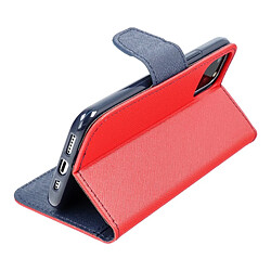 Caseink Coque Etui Fancy Book pour Nokia 230 Rouge/navy