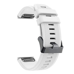 Avis Bracelet en silicone sport avec boucle noire blanc pour votre Garmin Fenix 5